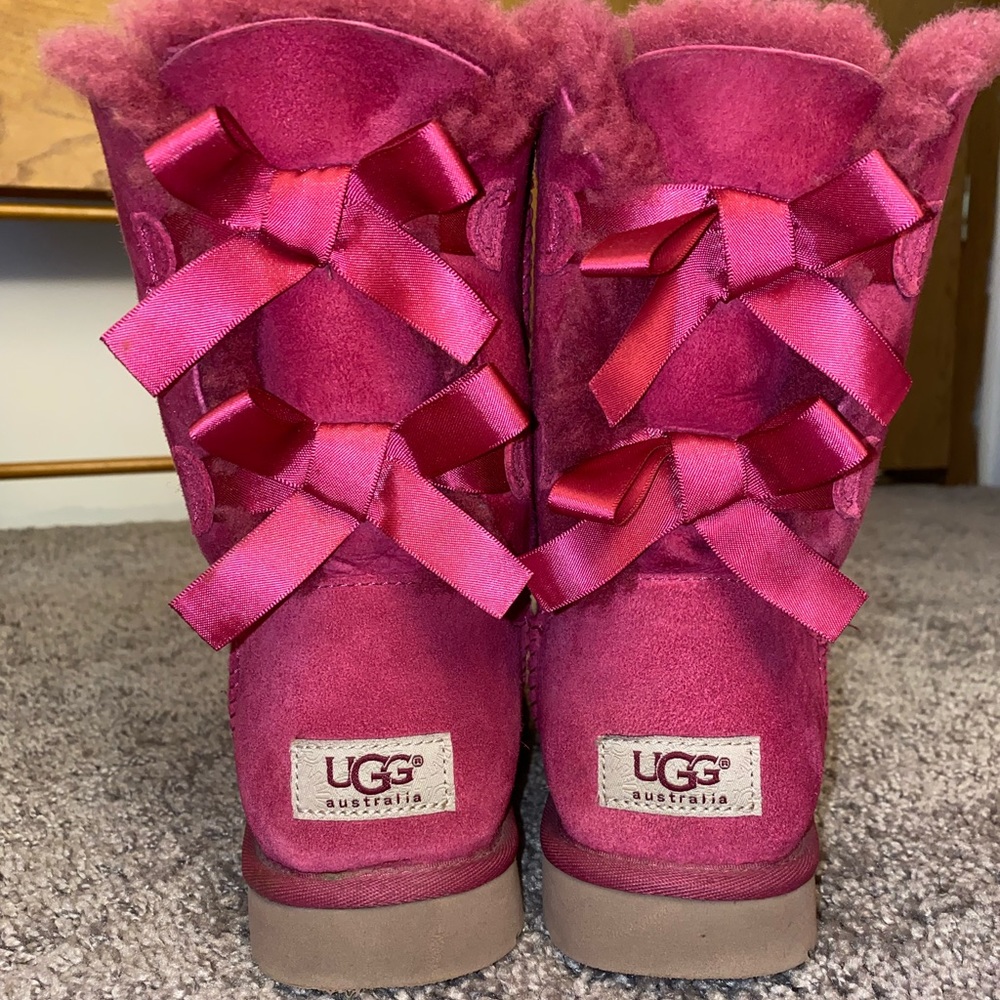 Pink UGG Bailey Bow Boots